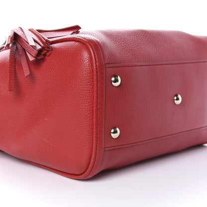 Gucci Pebbled Calfskin Small Soho Shoulder Bag Red 9 of 12