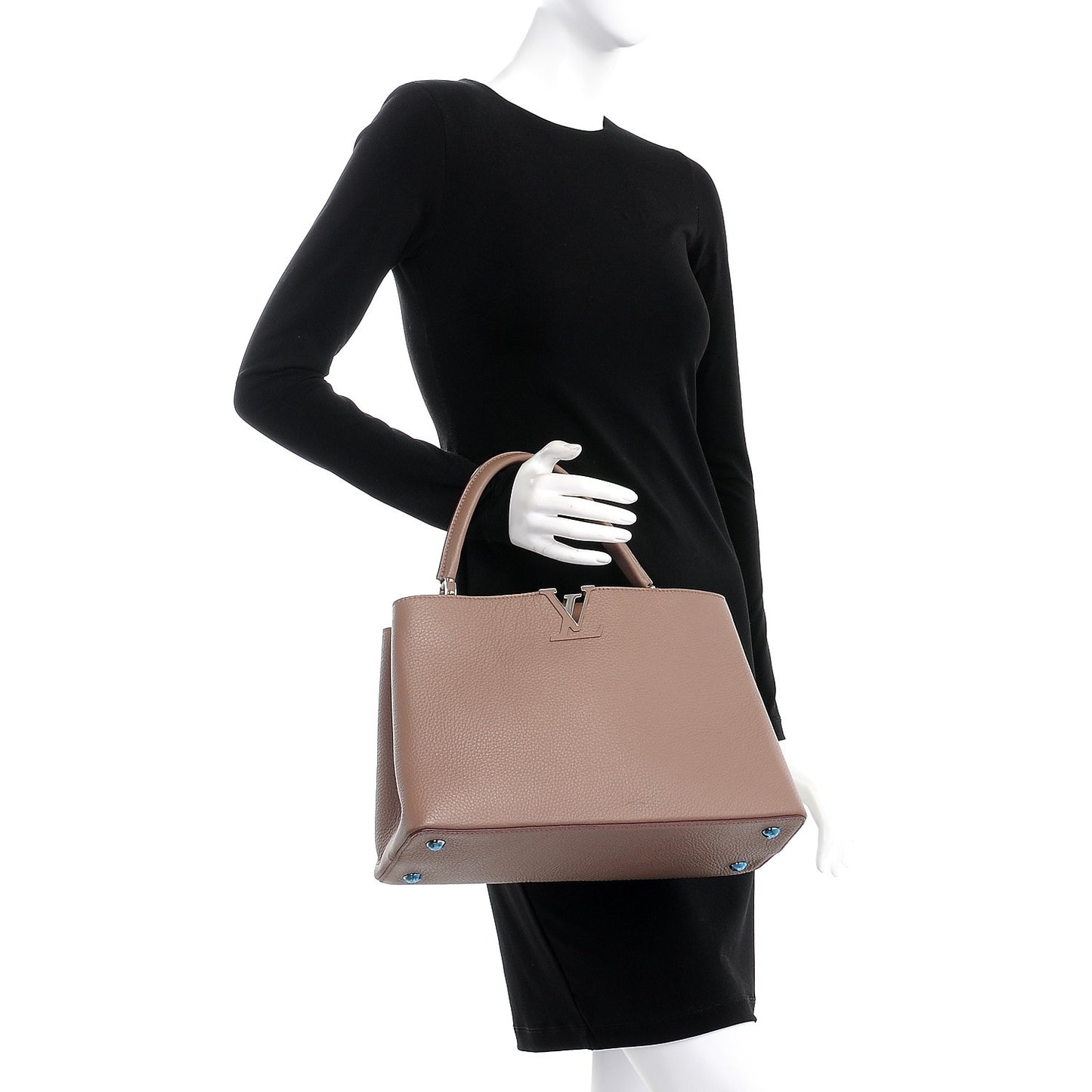 Taurillon Capucines MM Taupe