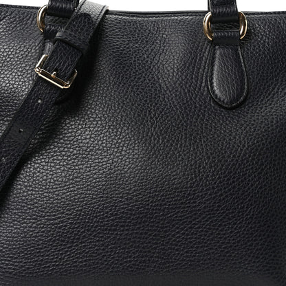 Gucci Calfskin Bamboo Tassel Top Handle Tote Blue 8 of 10