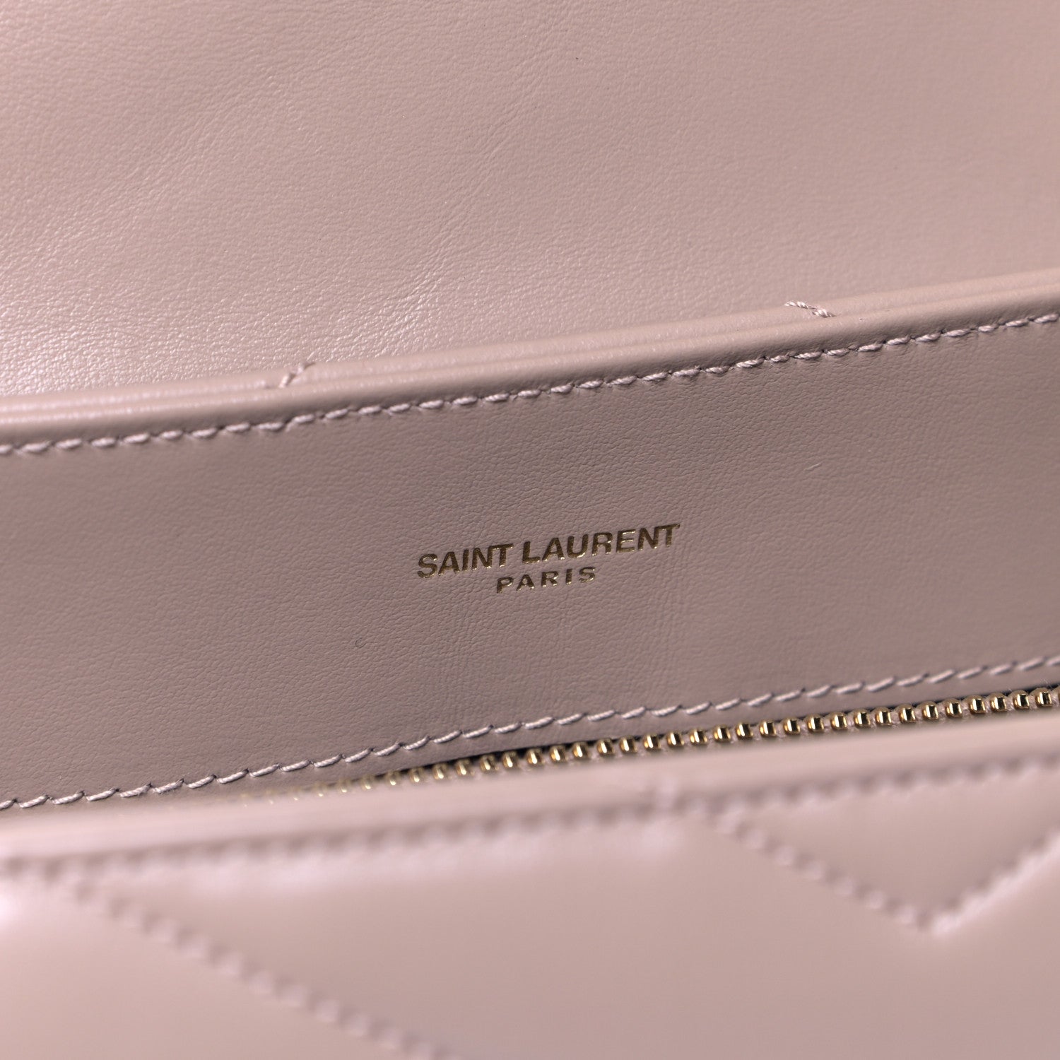 Saint Laurent Calfskin Y Quilted Monogram Medium Loulou Chain Satchel Dark Beige 5 of 5