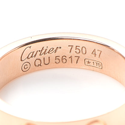 Cartier 18K Pink Gold Diamond 4mm LOVE Wedding Band Ring 47 4 4 of 4