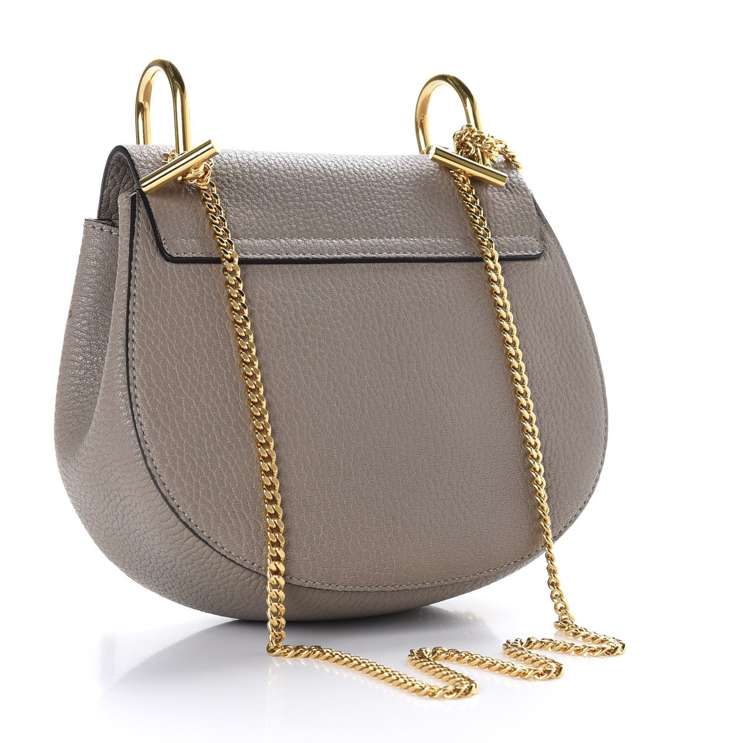 Grained Lambskin Mini Drew Shoulder Bag Motty Grey