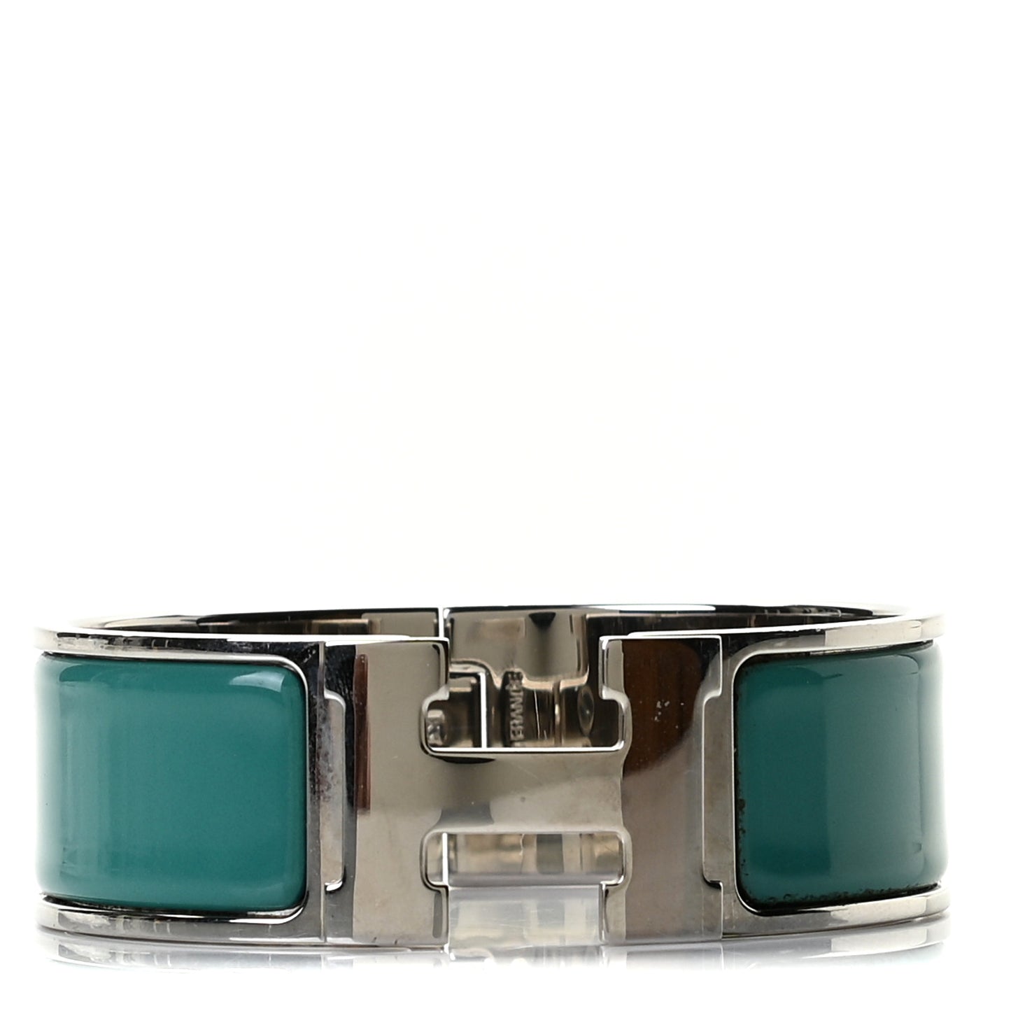 Enamel Wide Clic Clac H Bracelet PM Bleu Canard