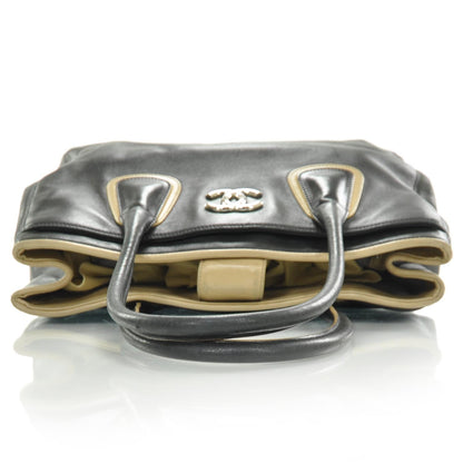 Chanel Lambskin Executive Cerf Shopper Tote Black Beige 16 of 20