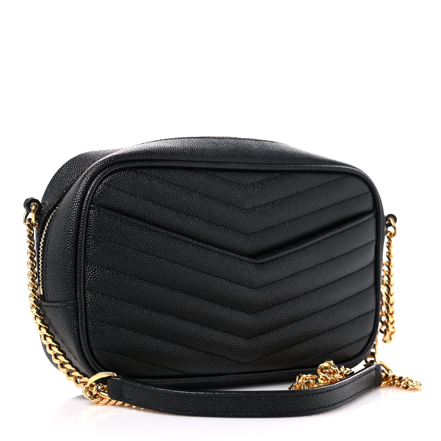 Grain De Poudre Matelasse Monogram Mini Lou Camera Bag Black