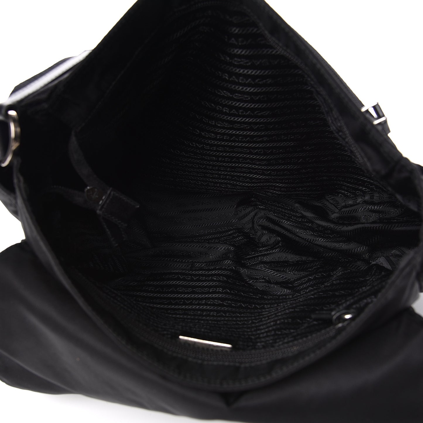 Nylon Vela Messenger Bag Black