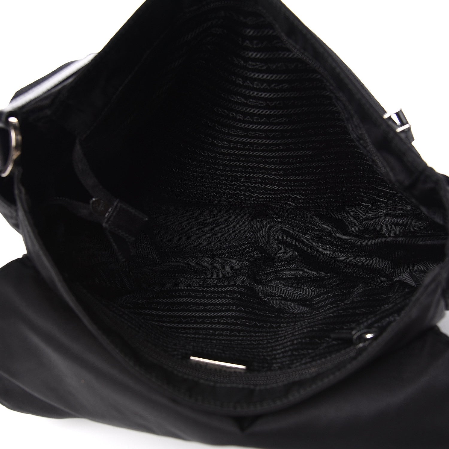 Prada Nylon Vela Messenger Bag Black 5 of 12