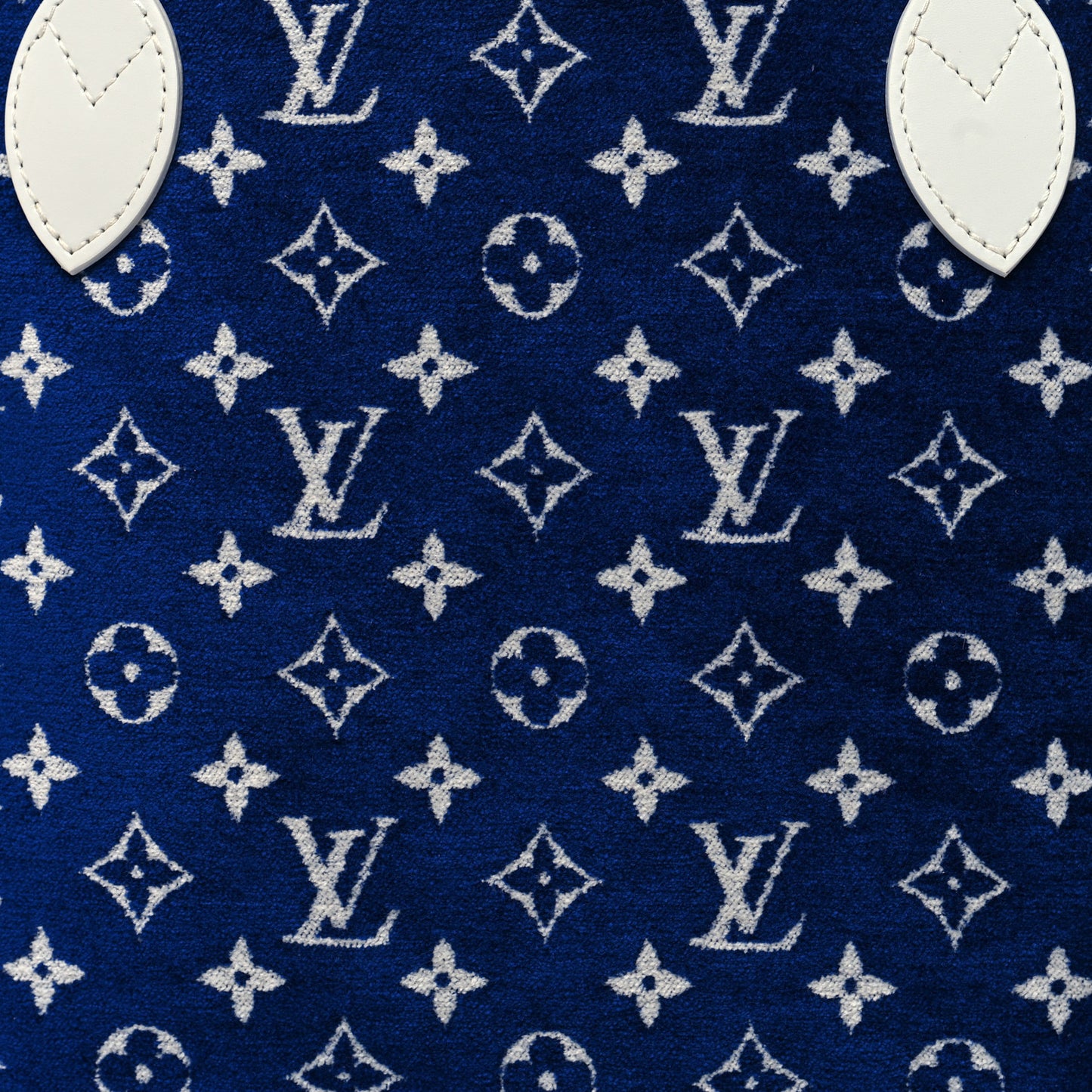 Jacquard Velvet Monogram LV Match Neverfull MM Bleu