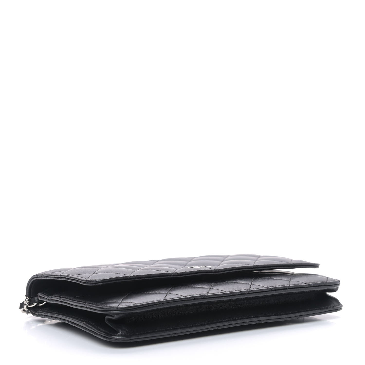 Chanel Lambskin Quilted Wallet On Chain WOC Black 3 of 10