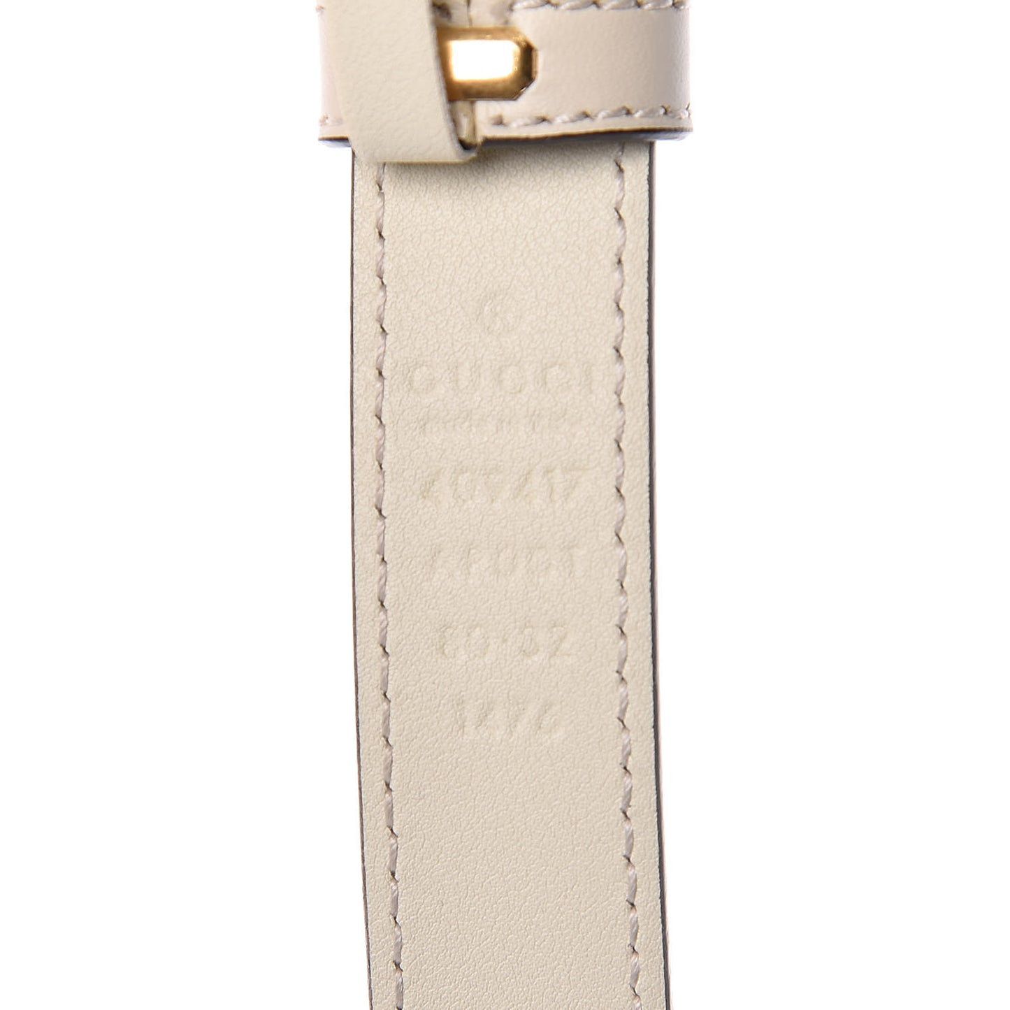 Calfskin Double G 20mm Belt 80 32 Mystic White