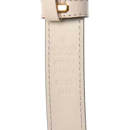 Gucci Calfskin Double G 20mm Belt 80 32 Mystic White 6 of 6