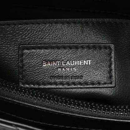 Saint Laurent Calfskin Y Quilted Monogram Monochrome Small Loulou Chain Satchel Black 6 of 10