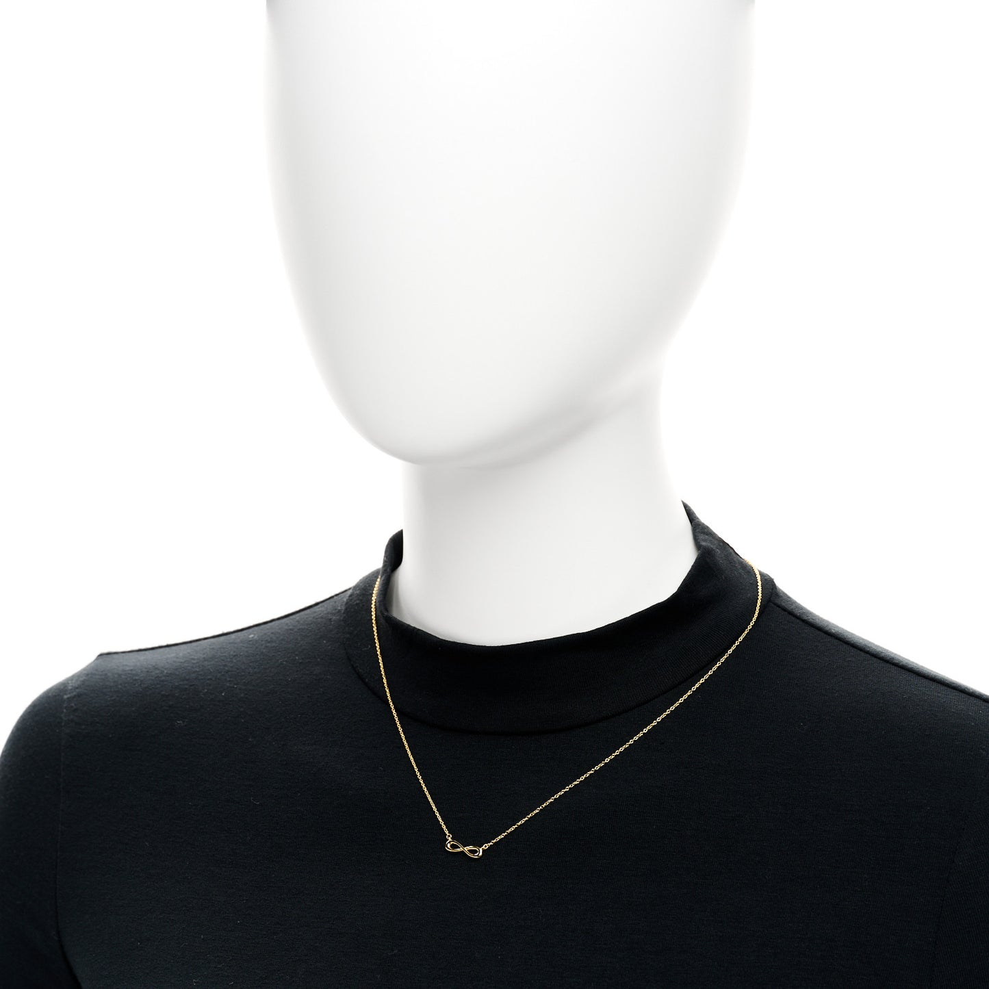 18K Yellow Gold Infinity Pendant Necklace