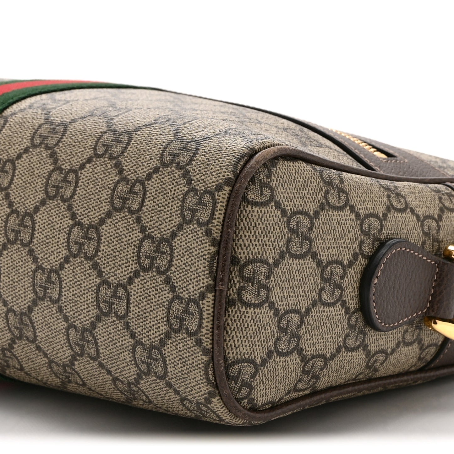 GG Supreme Monogram Web Small Ophidia Shoulder Bag Brown