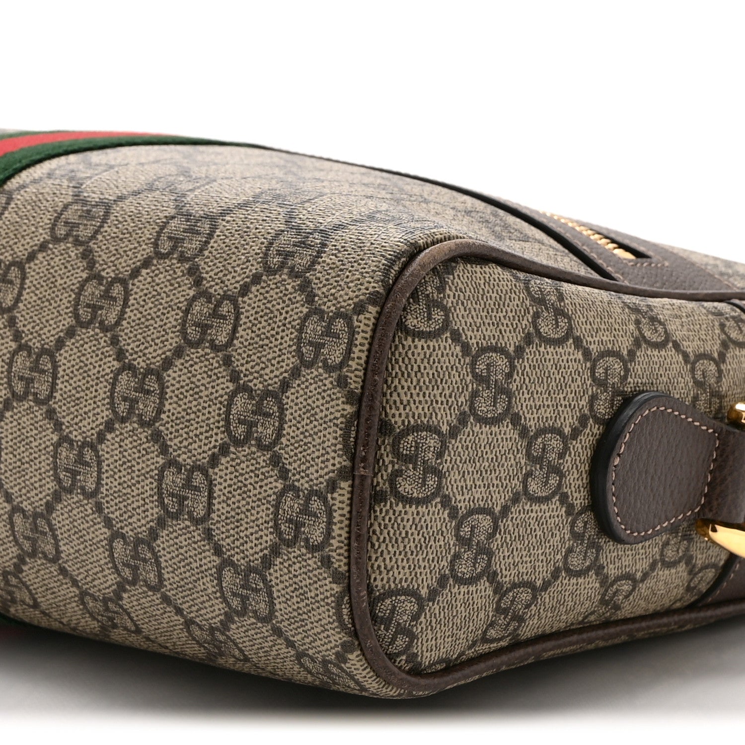 Gucci GG Supreme Monogram Web Small Ophidia Shoulder Bag Brown 11 of 11