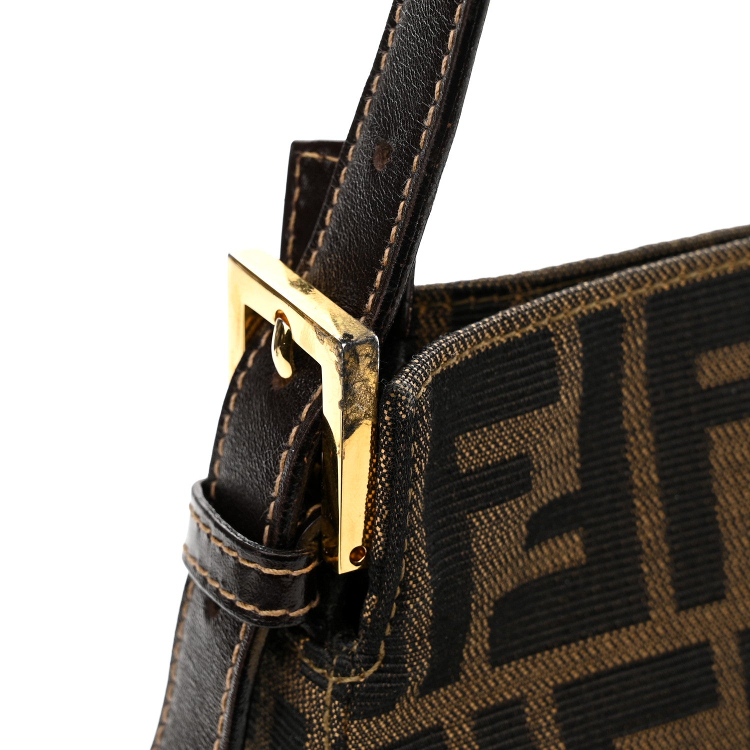 Fendi Zucca Shoulder Bag Tobacco 10 of 12