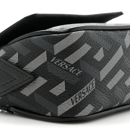 Versace Coated Canvas La Greca Signature Print Mini Bag Black 8 of 10