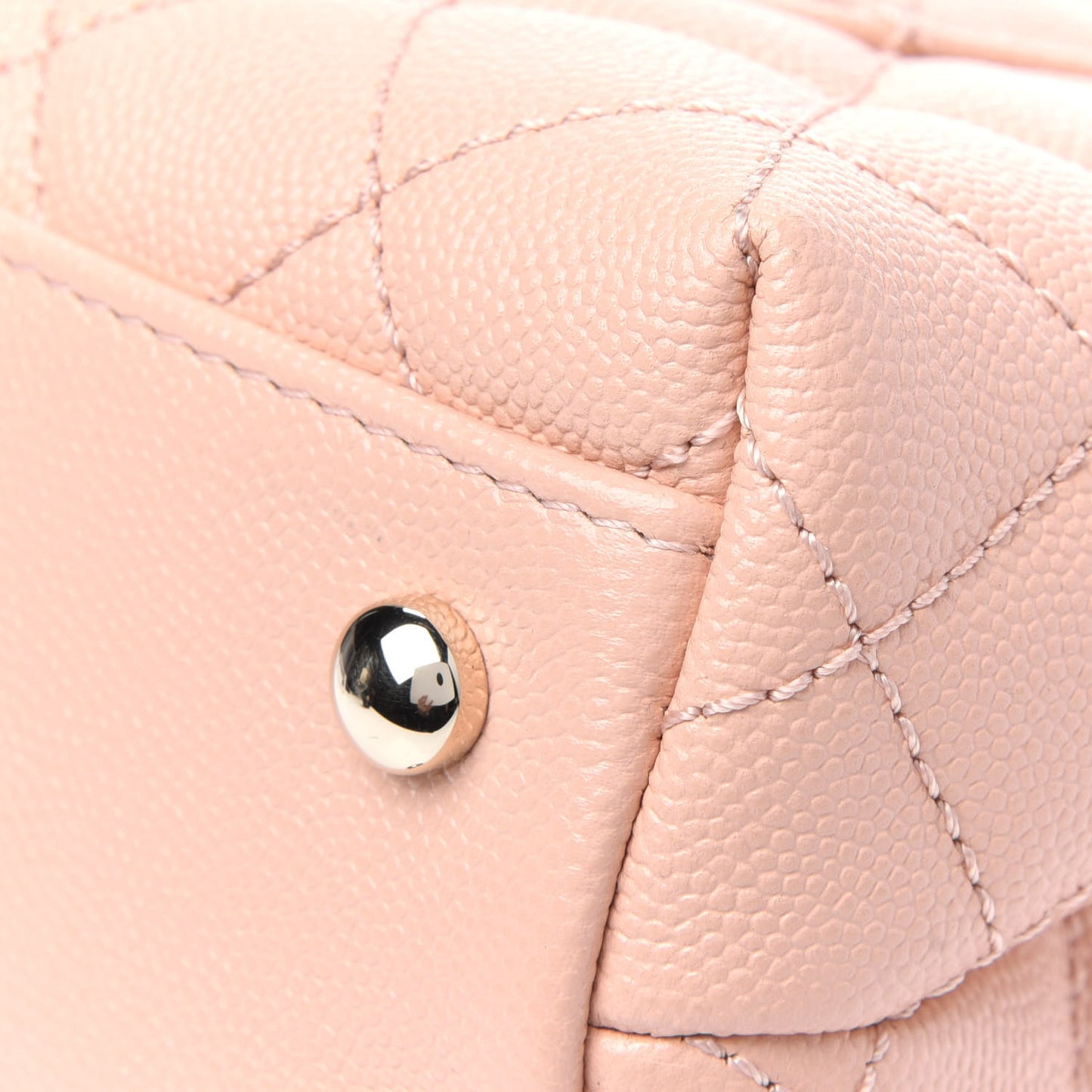 Caviar Quilted Mini Coco Handle Flap Light Pink