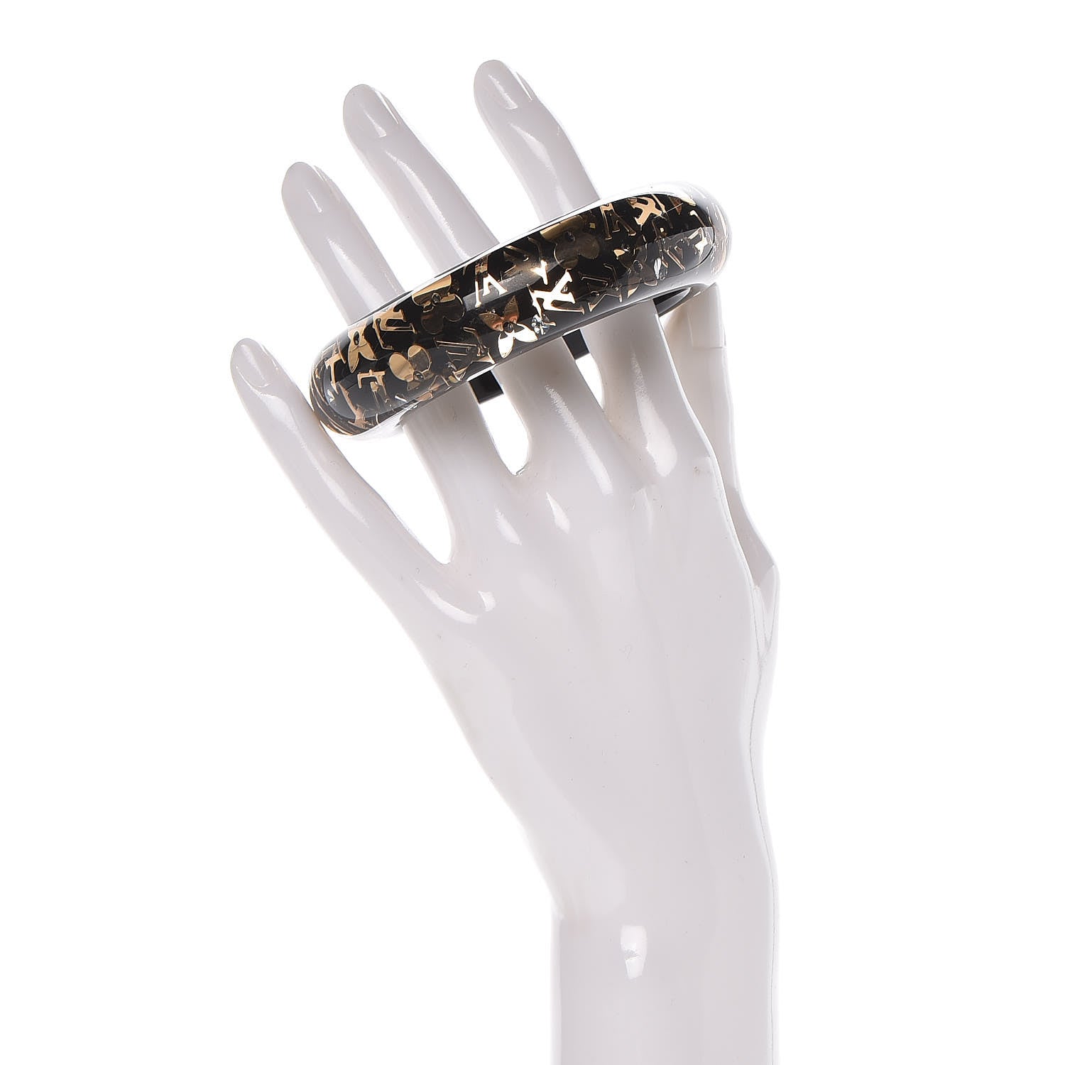 Louis Vuitton Resin Swarovski Medium Inclusion Bracelet GM Black 2 of 3