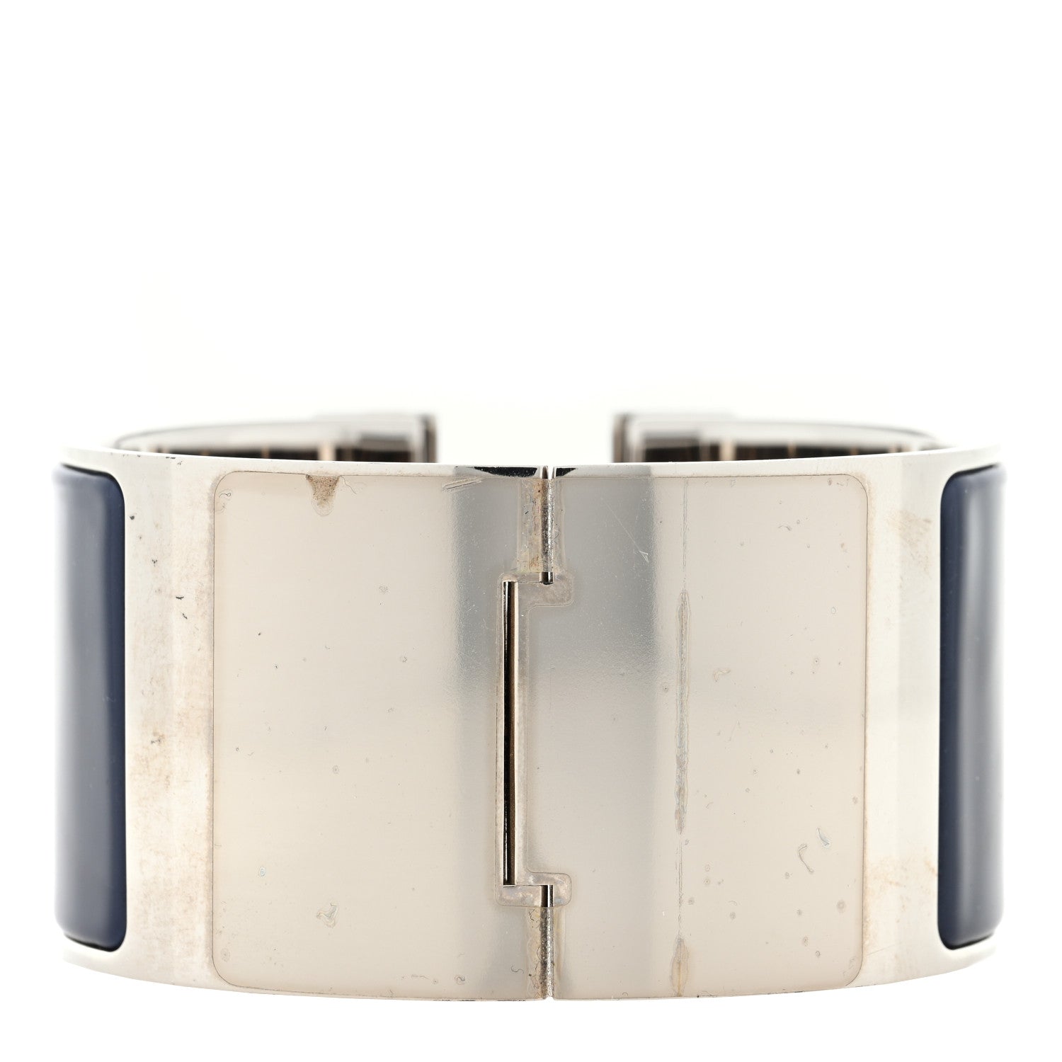 Hermes Enamel Extra Wide Clic Clac H Bracelet PM Belu Nuit 2 of 3