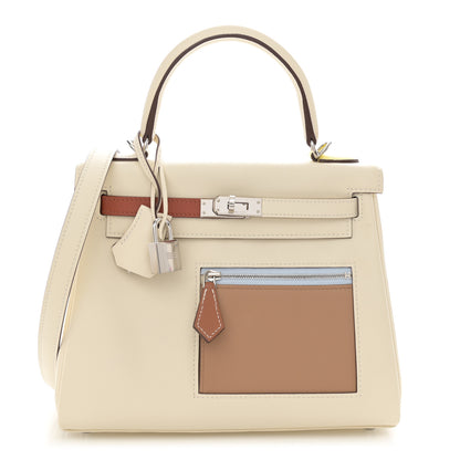 Hermes Swift Colormatic Kelly Retourne 25 Nata Chai Cuivre Lime Mauve Sylvestre Bleu Brume 1 of 12
