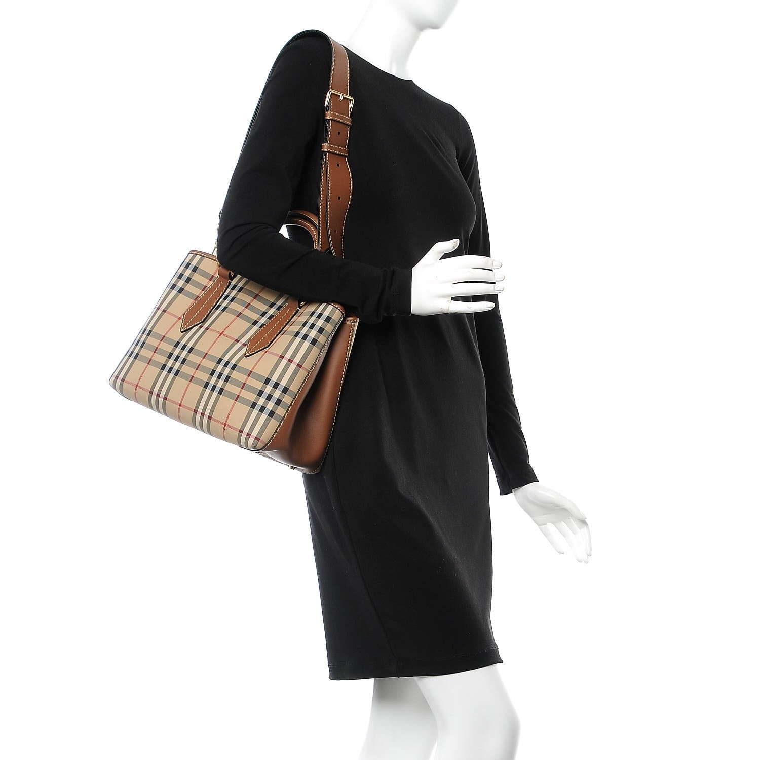Burberry Horseferry Check Medium Ballingdon Tote Tan 2 of 8