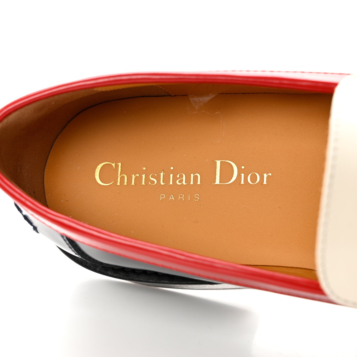 Christian Dior Brushed Calfskin Code Loafers 38.5 Off White Multicolor 7 of 9