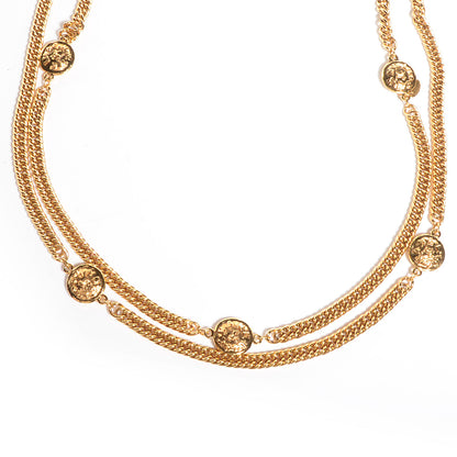 Chanel Lion Long Chain Necklace Gold 4 of 5