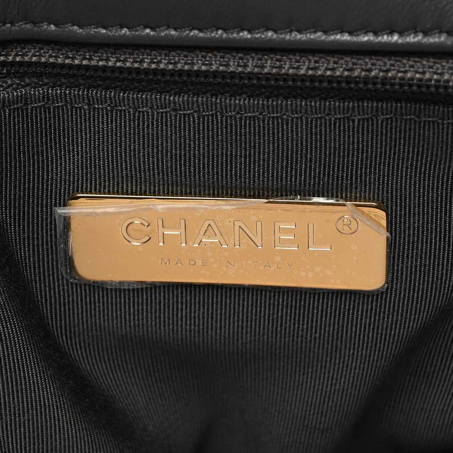 Lambskin Quilted Medium Chanel 19 Flap Dark Grey