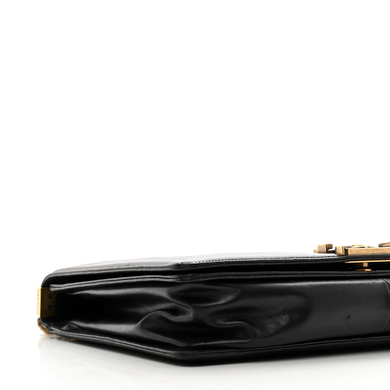 Chanel Glazed Calfskin Large Boy Flap Black 9 of 13