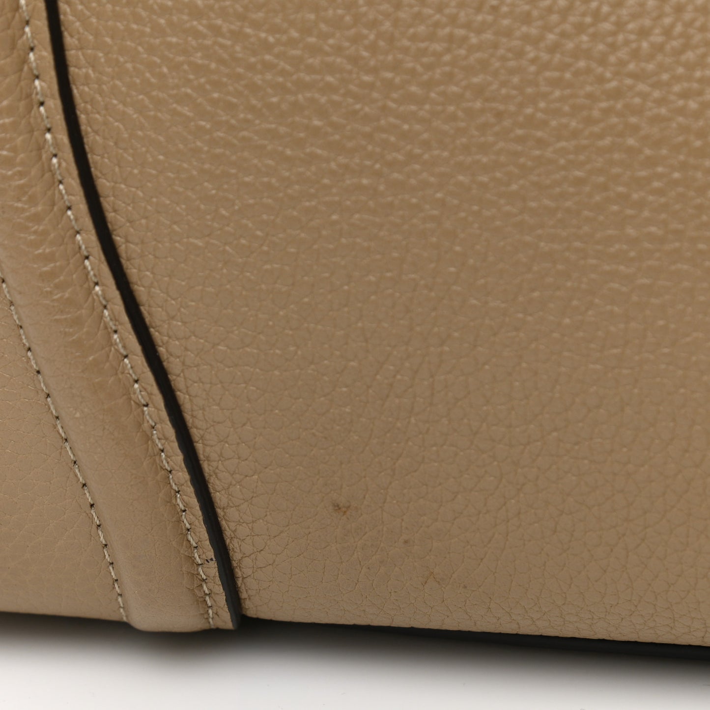 Drummed Calfskin Mini Luggage Dune