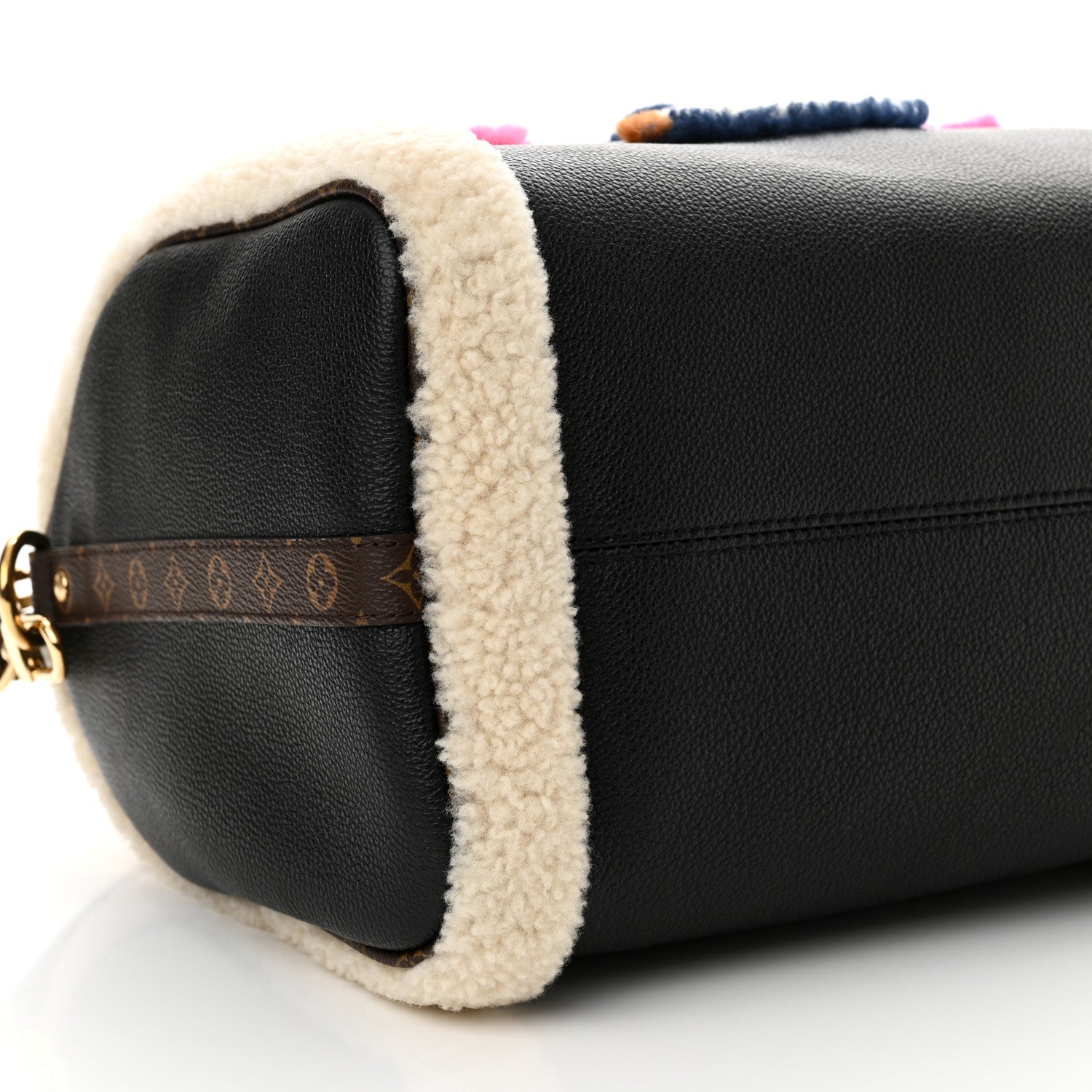 Louis Vuitton Calfskin Monogram Teddy Speedy Bandouliere 30 Black 8 of 11