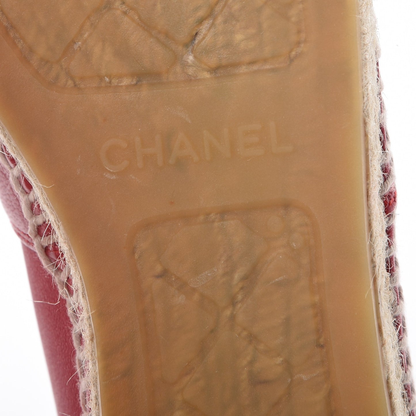Lambskin CC Espadrilles 39 Red