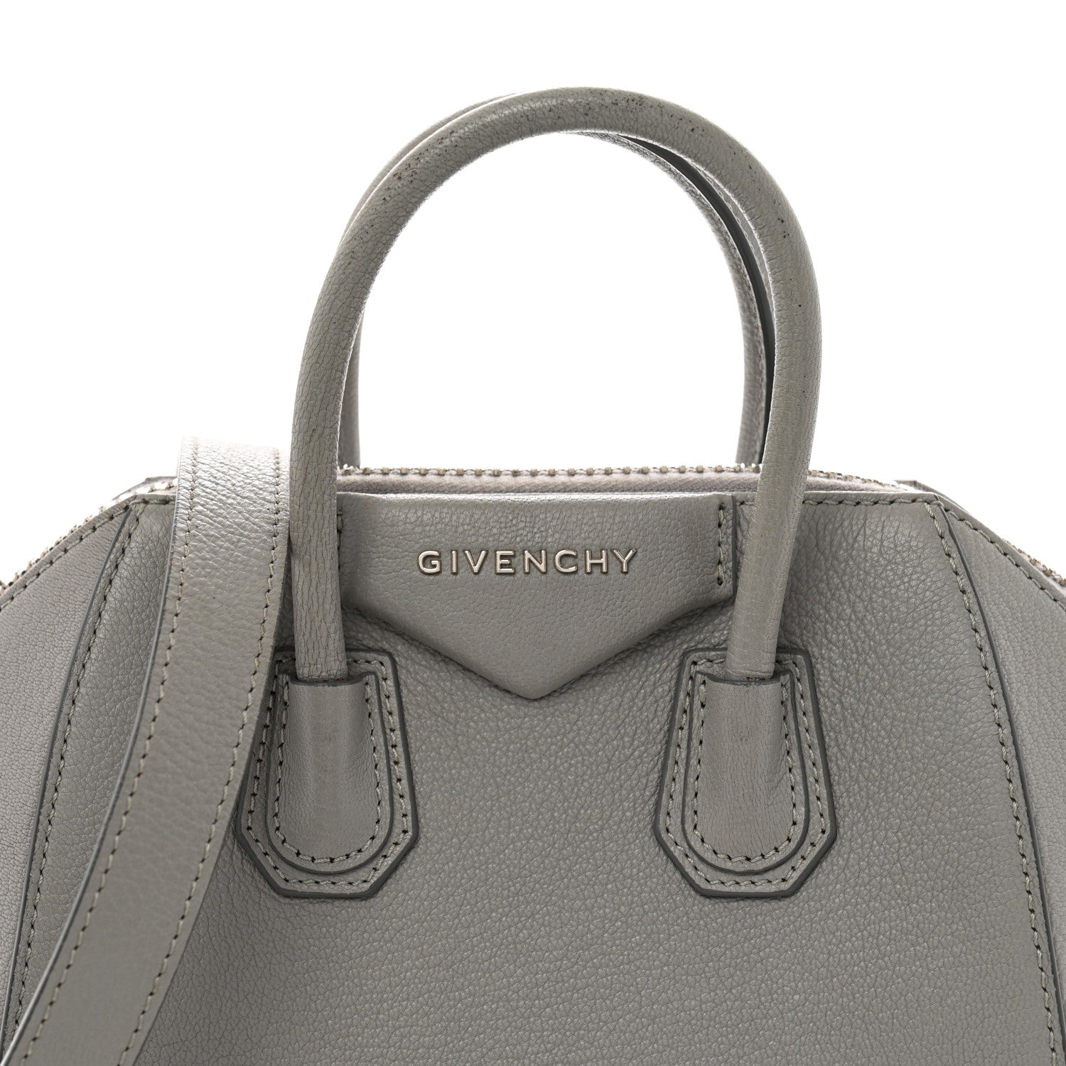 Givenchy Sugar Goatskin Mini Antigona Pearl Grey 8 of 15