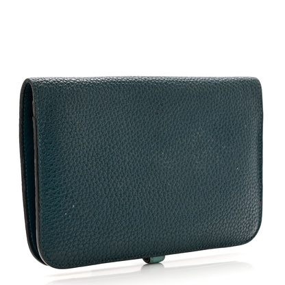 Hermes Togo Swift Dogon Duo Wallet Colvert Bleu Atoll 3 of 8