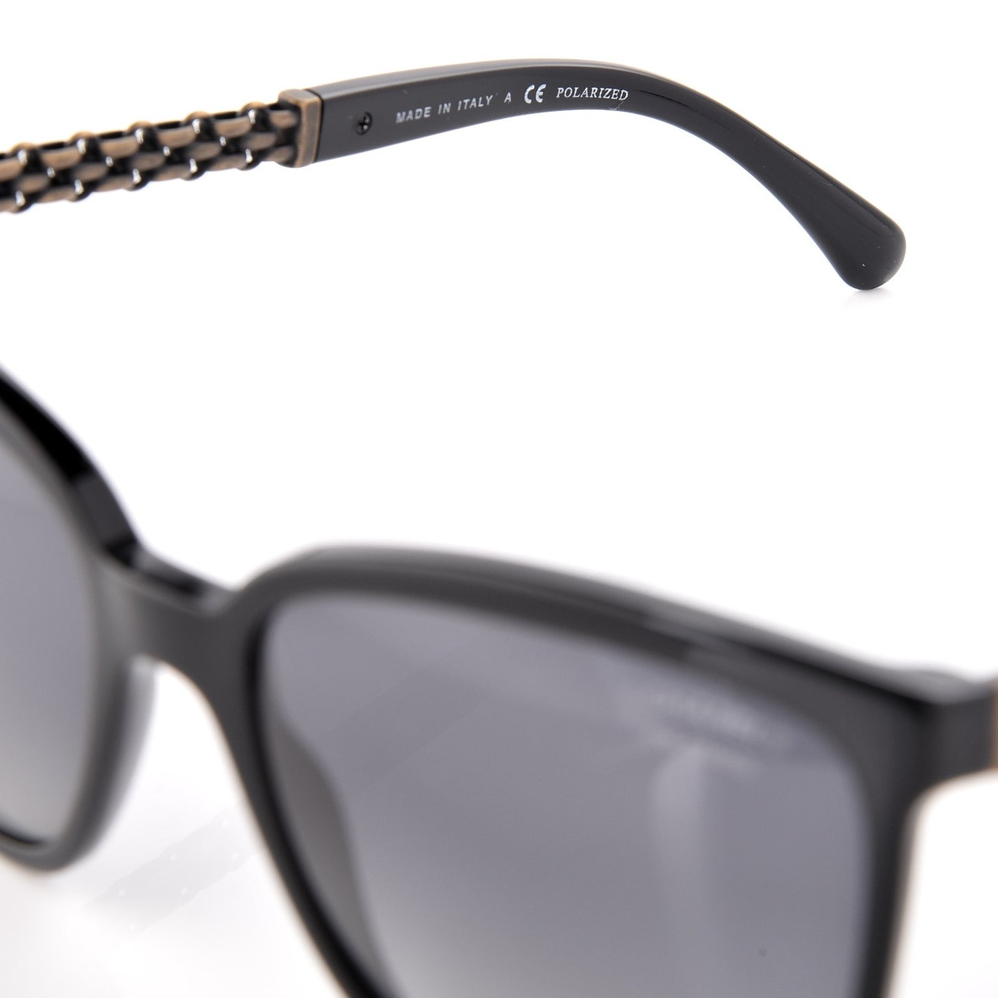 Polarized Square Chain PSunglasses 5325 Black