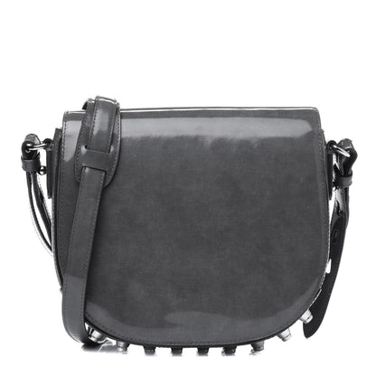 Alexander Wang Patent Calfskin Lia Grey Rhodium Hardware 1 of 4