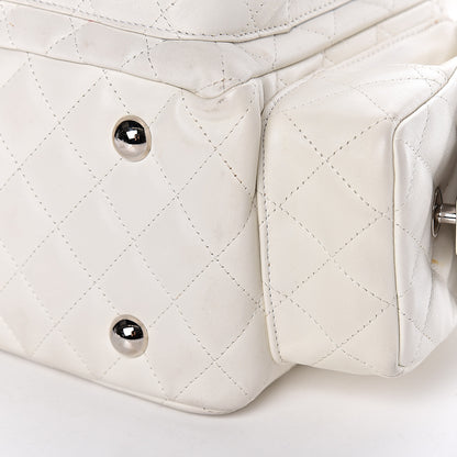Chanel Calfskin Quilted Large Cambon Multipocket Reporter White 9 of 20