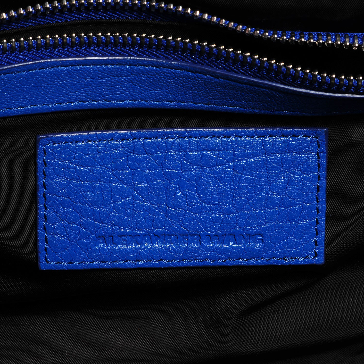 Alexander Wang Pebbled Lambskin Rockie Royal w Silver Hardware 6 of 7