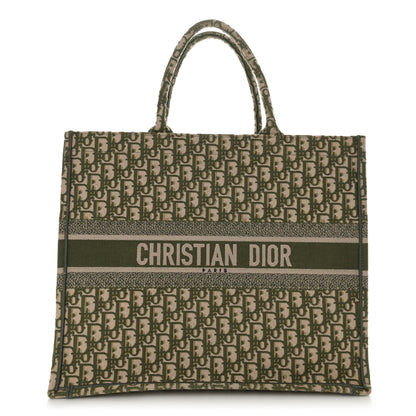 Christian Dior Oblique Large Book Tote Vert Multicolor 1 of 14