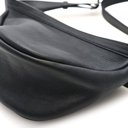 The Row Grained Calfskin Small Slouchy Banana Bag Black 9 of 9