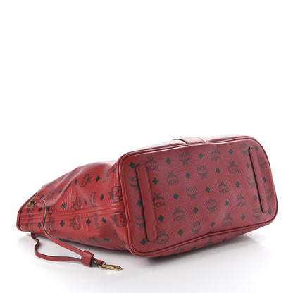 MCM Visetos Medium Liz Reversible Shopper Tote Ruby Red 4 of 16