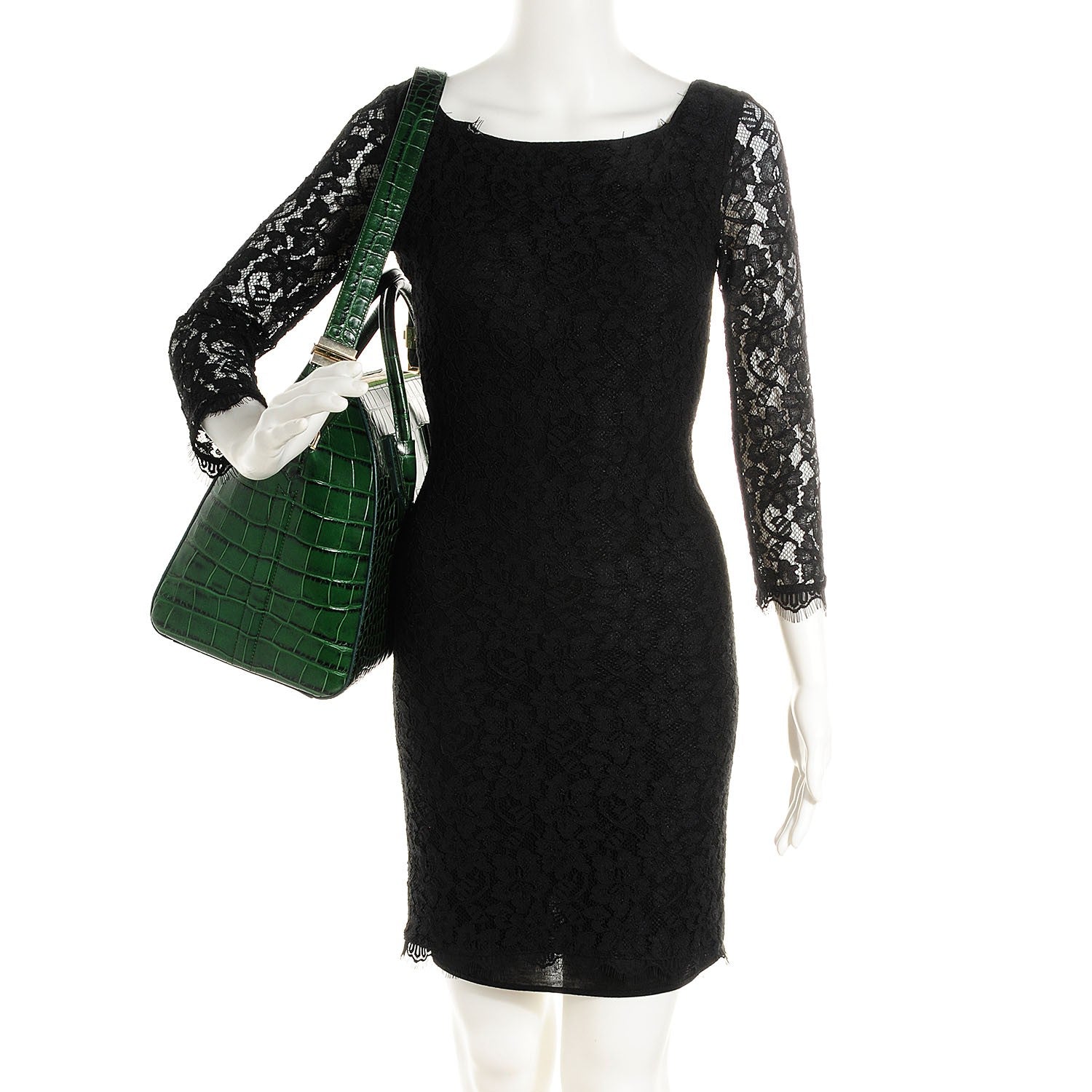 Givenchy Calfskin Crocodile Embossed Small Antigona Emerald 2 of 10