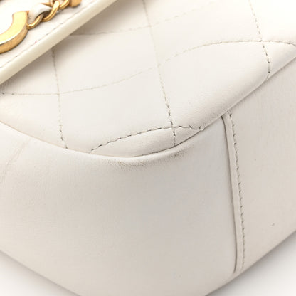 Chanel Calfskin Quilted Enchained Camera Case Bag White 11 of 17