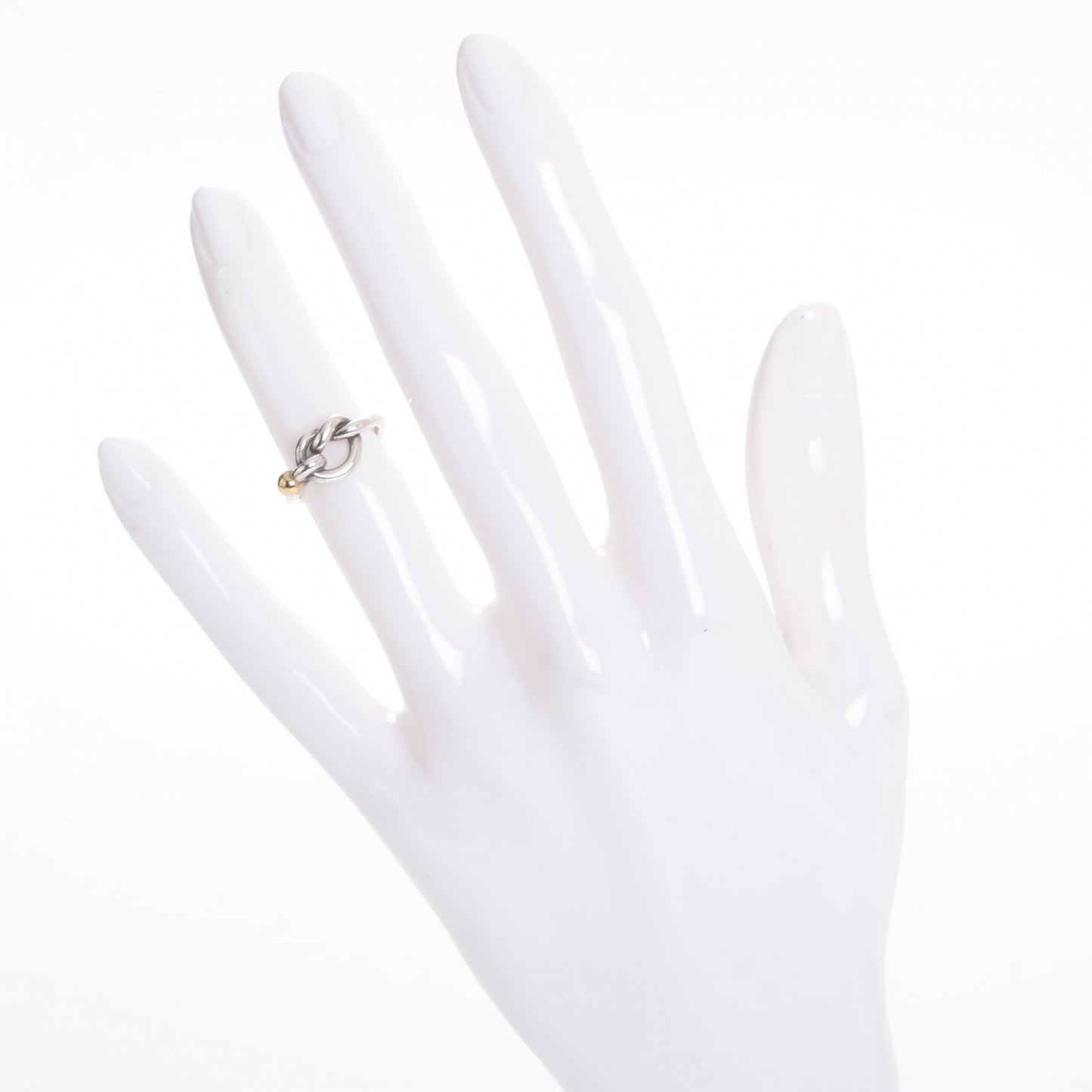 Sterling Silver and 18K Yellow Gold Love Knot Ring 4