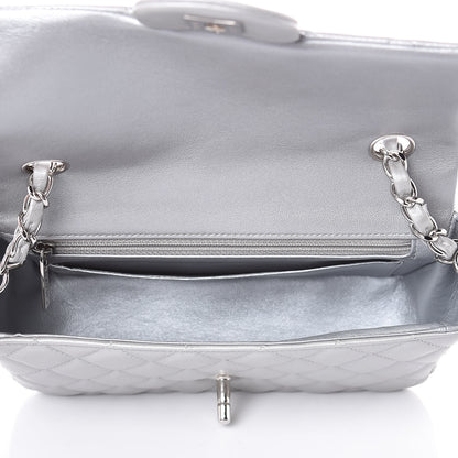 Chanel Metallic Lambskin Quilted Mini Rectangular Flap Silver 5 of 10