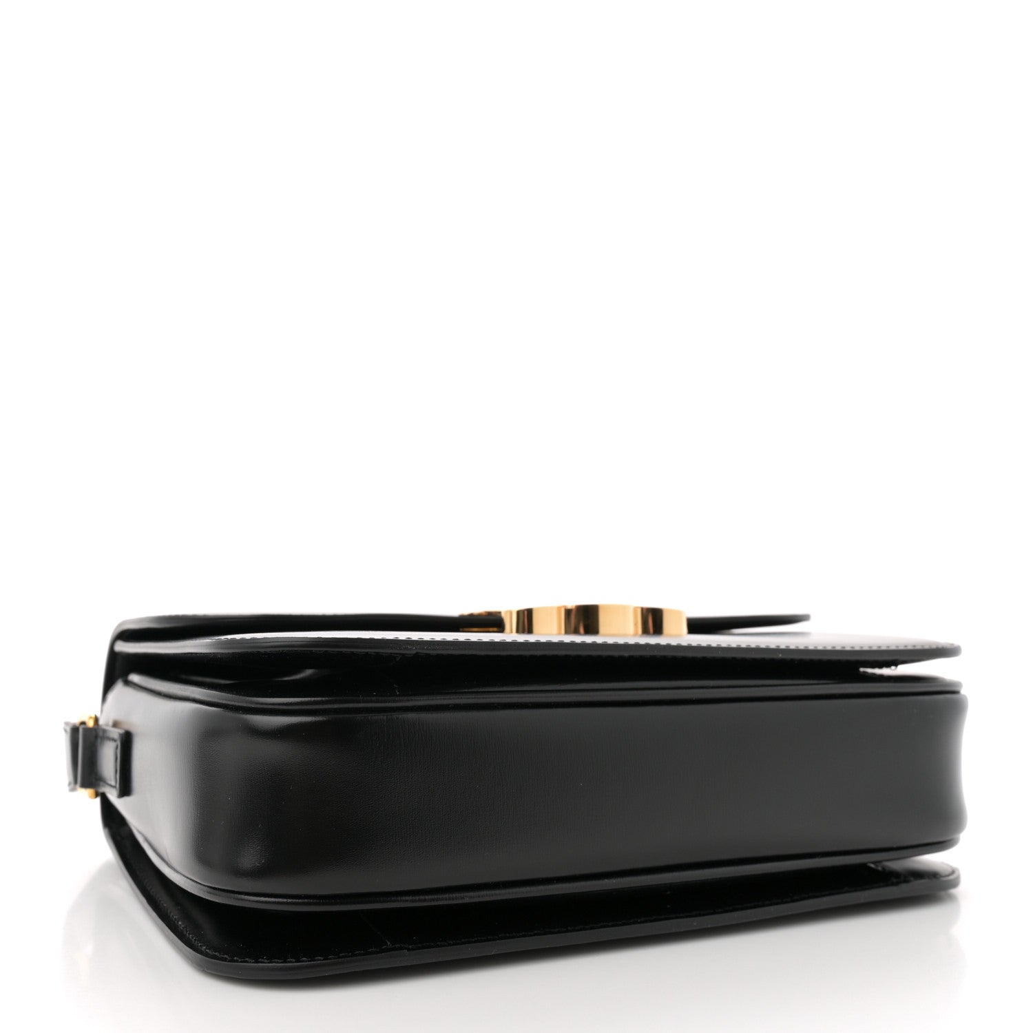 Celine Shiny Calfskin Medium Triomphe Black 4 of 10