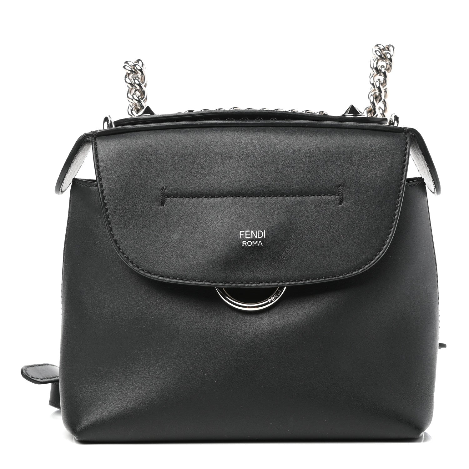 Fendi Vitello Century Opaco Mini Back to School Backpack Black 1 of 9