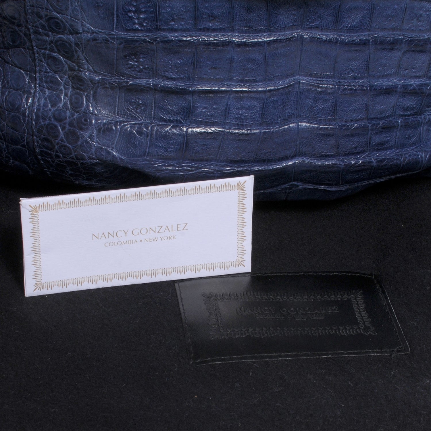 Nancy Gonzalez Crocodile Bag Blue 5 of 8