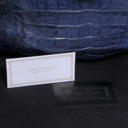 Nancy Gonzalez Crocodile Bag Blue 5 of 8